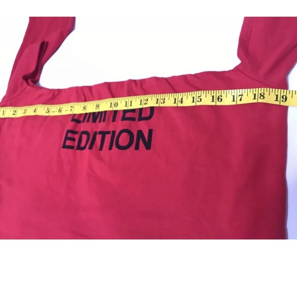 FASHION NOVA- Red Crop Top Long Sleeve - Picture 8 of 8